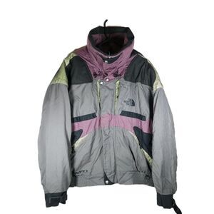 The North Face men’s Vtg 1993 XL Multi Gray Hooded Snowboard Ski Jacket